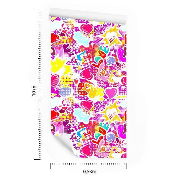 Behang Roze Graffiti - Afbeelding 8