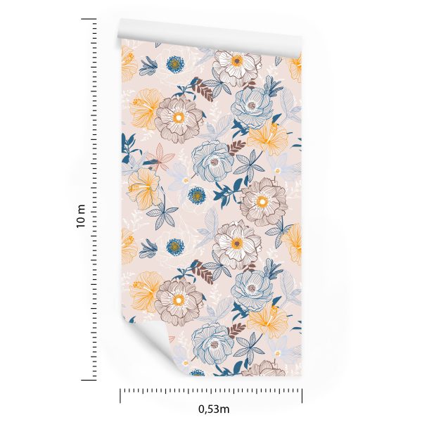 Behang Delicate Kleurrijke Bloemen - Afbeelding 8