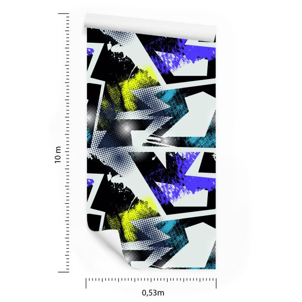 Behang Violet Gele Graffiti - Afbeelding 8