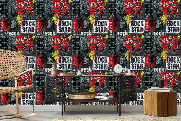 Behang Rock In Graffitistijl - Afbeelding 5