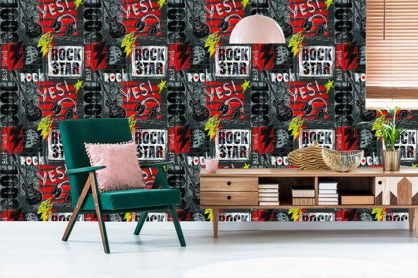 Behang Rock In Graffitistijl - Afbeelding 6