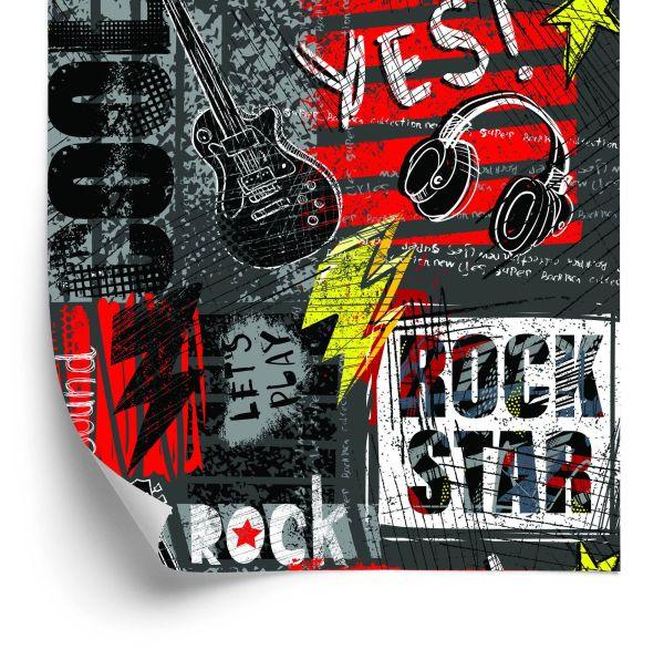 Behang Rock In Graffitistijl