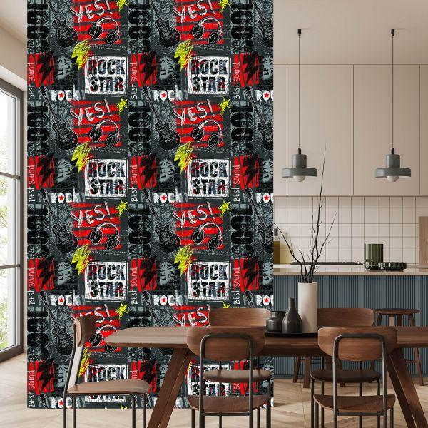 Behang Rock In Graffitistijl - Afbeelding 4