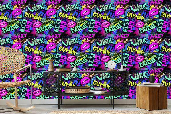 Behang Graffiti-Stijl - Afbeelding 5