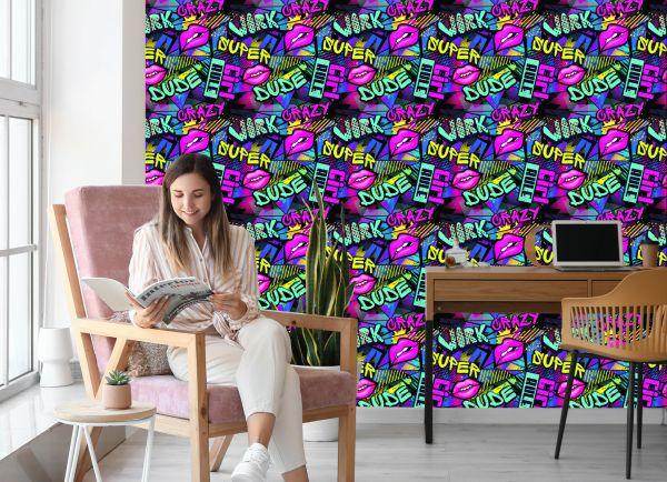 Behang Graffiti-Stijl - Afbeelding 7
