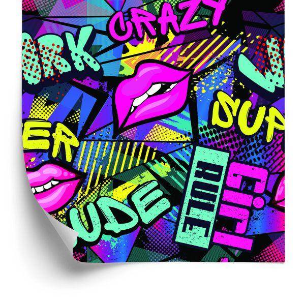 Behang Graffiti-Stijl