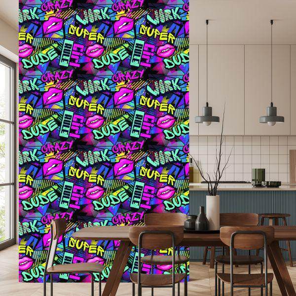 Behang Graffiti-Stijl - Afbeelding 4
