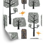 Behang Natuur Bos Bomen Voor Babykamer