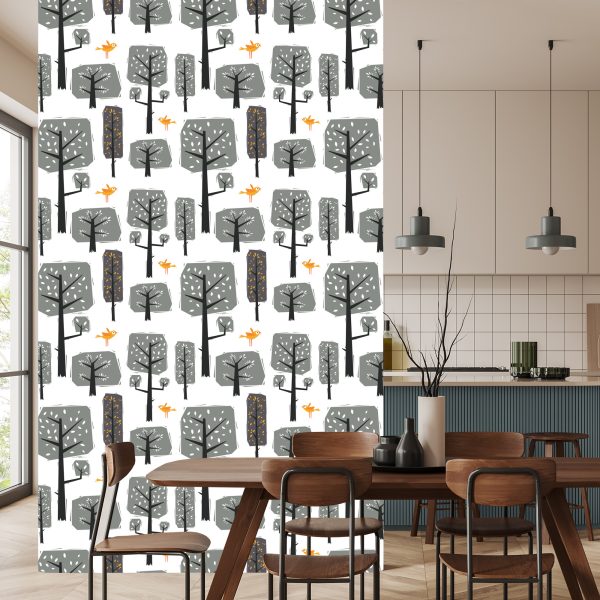 Behang Natuur Bos Bomen Voor Babykamer - Afbeelding 4