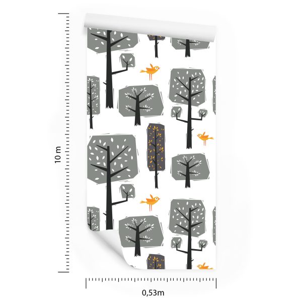 Behang Natuur Bos Bomen Voor Babykamer - Afbeelding 8