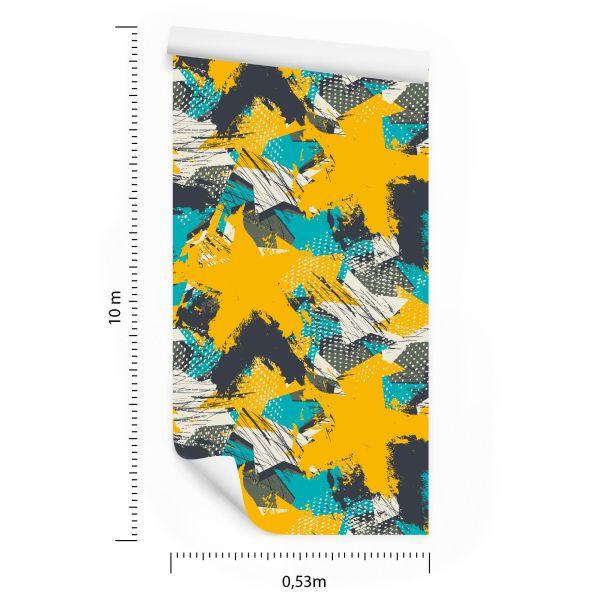 Behang Gele Graffiti - Afbeelding 8