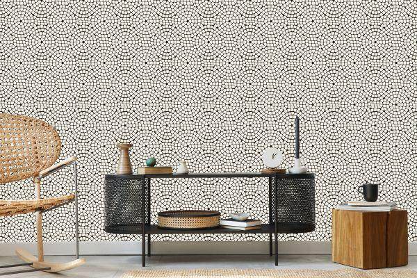 Behang Muur Elegant Mozaïek Woonkamer Kantoor - Afbeelding 5