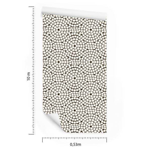 Behang Muur Elegant Mozaïek Woonkamer Kantoor - Afbeelding 8
