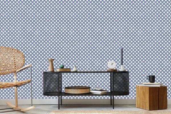 Behang Geometrisch Rooster Voor Woonkamer, Kantoor - Afbeelding 5
