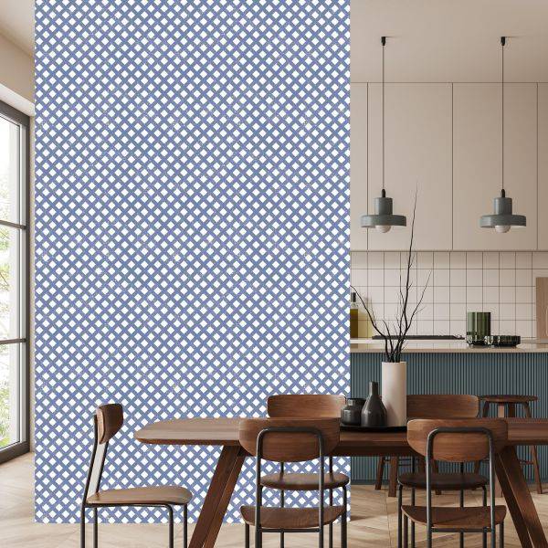 Behang Geometrisch Rooster Voor Woonkamer, Kantoor - Afbeelding 4