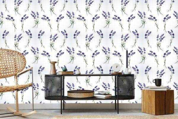 Behang Lavendel Bloemen - Afbeelding 5