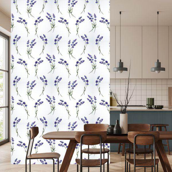 Behang Lavendel Bloemen - Afbeelding 4