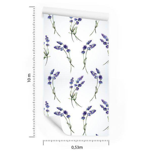Behang Lavendel Bloemen - Afbeelding 8