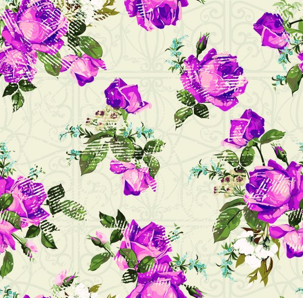 Behang Modieuze Rozen - Afbeelding 2