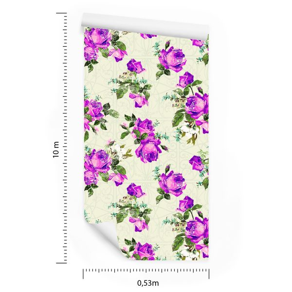 Behang Modieuze Rozen - Afbeelding 8