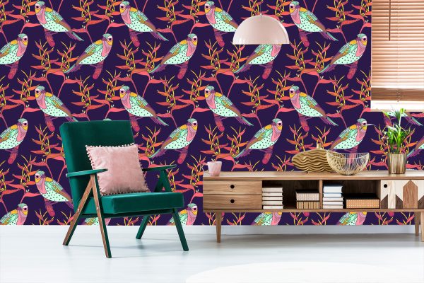Behang Kleurrijke Vogels - Afbeelding 6