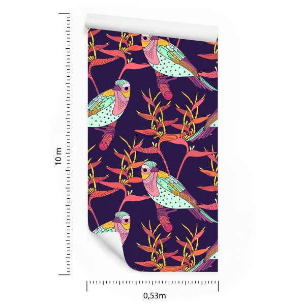 Behang Kleurrijke Vogels - Afbeelding 8
