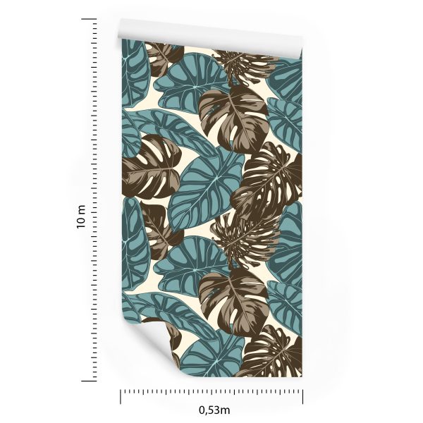 Behang Aquarel Tropische Bladeren - Afbeelding 8