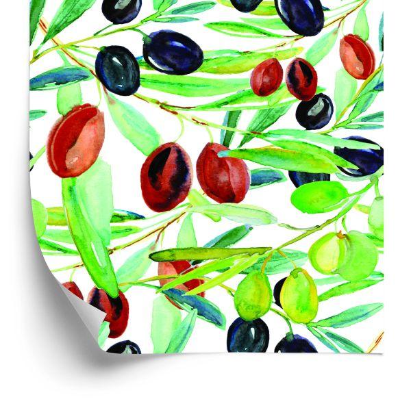 Behang Takken Met Fruit Groen Voor Keuken