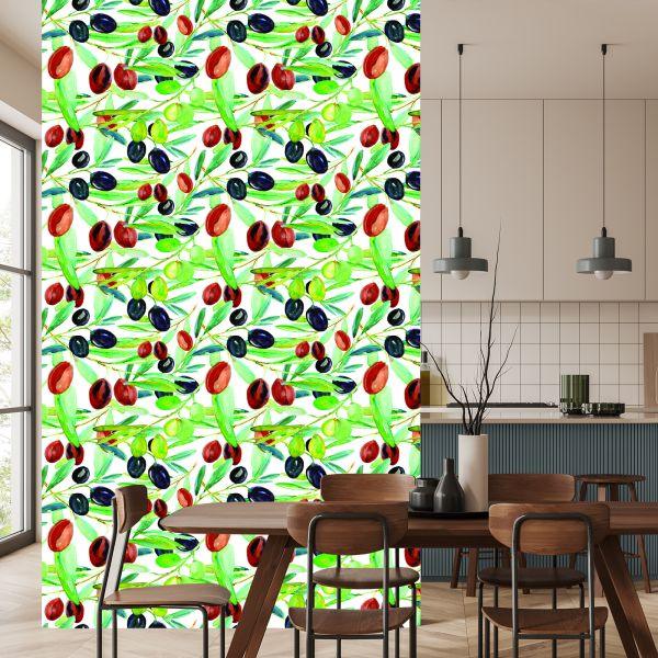Behang Takken Met Fruit Groen Voor Keuken - Afbeelding 4