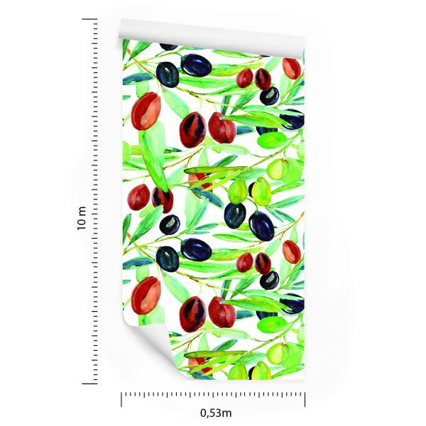 Behang Takken Met Fruit Groen Voor Keuken - Afbeelding 8
