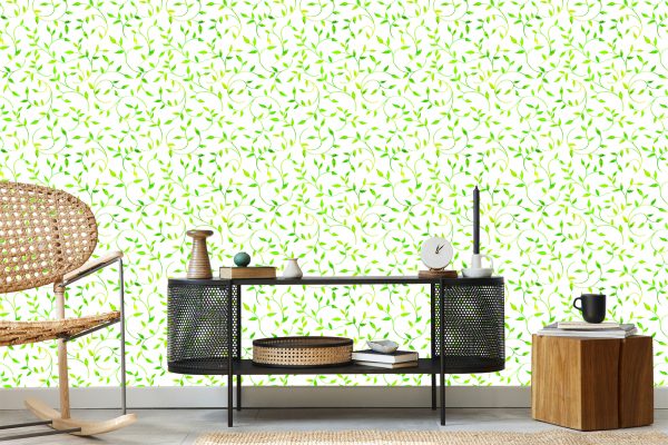 Behang Fijne Delicate Bladeren - Afbeelding 5