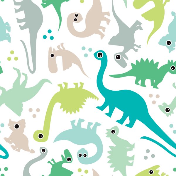 Behang De Kleurrijke Gestippelde Dinosaurussen Een Jongenskamer - Afbeelding 2