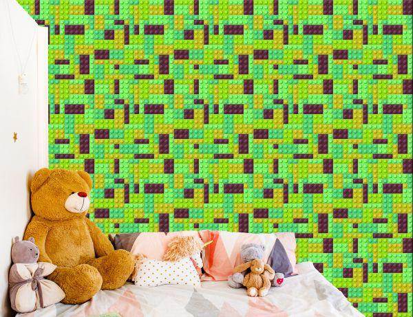 Behang Voor Jongenskamer Kleurrijke Bouwstenen 3D-Decoratie - Afbeelding 6