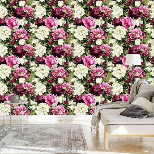 Behang Roze Bloemen - Afbeelding 3
