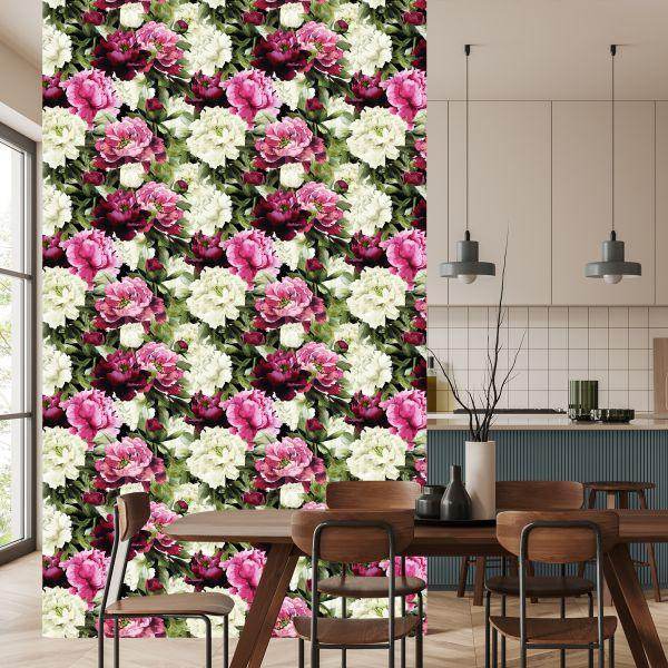 Behang Roze Bloemen - Afbeelding 4