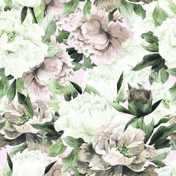 Behang Bloemen Aquarel Natuur Bladeren - Afbeelding 2