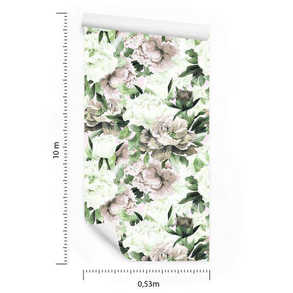 Behang Bloemen Aquarel Natuur Bladeren - Afbeelding 8