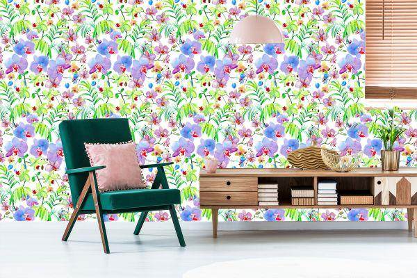 Behang Orchideeën Orchideeën Planten Bloemen Voor Woonkamer - Afbeelding 6