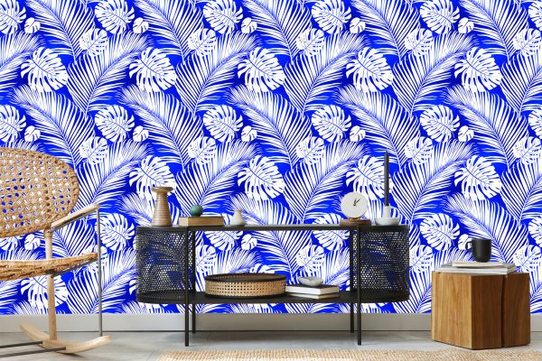 Behang Monstera En Palmbladeren - Afbeelding 5