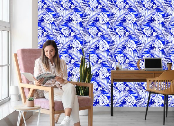 Behang Monstera En Palmbladeren - Afbeelding 7