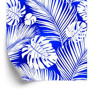 Behang Monstera En Palmbladeren