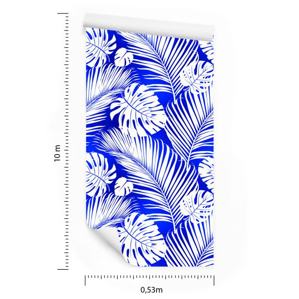 Behang Monstera En Palmbladeren - Afbeelding 8