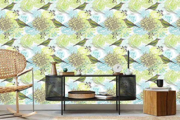 Behang Veelkleurige Vogels - Afbeelding 5