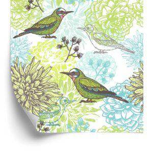 Behang Veelkleurige Vogels