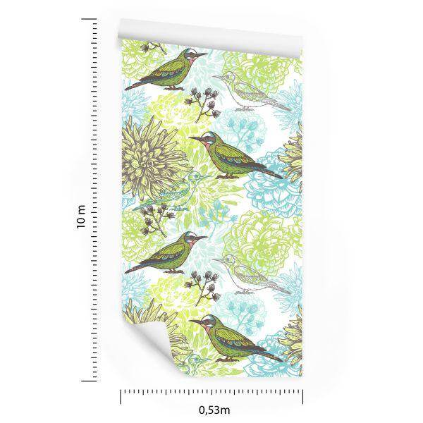Behang Veelkleurige Vogels - Afbeelding 8
