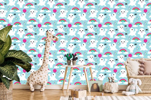 Behang Visrobben, Rainbow Sky - Afbeelding 5