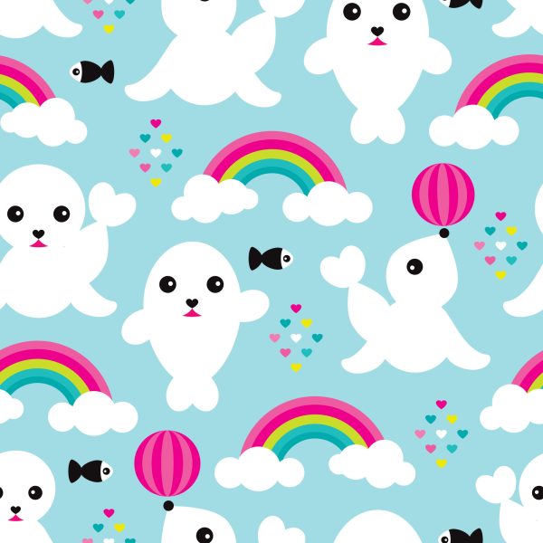 Behang Visrobben, Rainbow Sky - Afbeelding 2