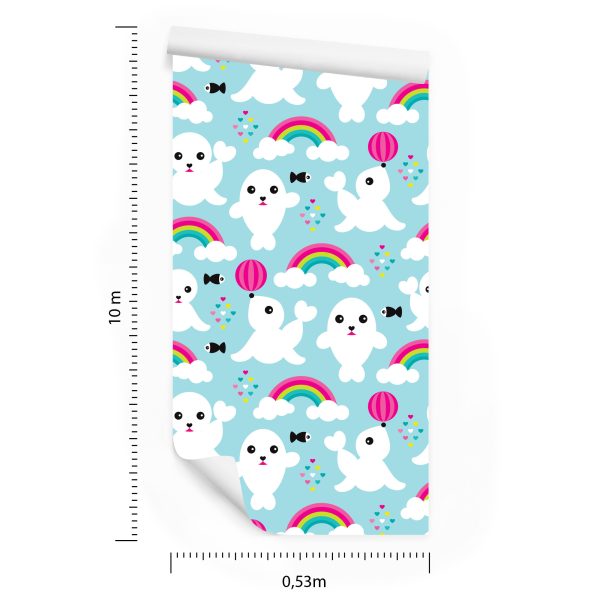 Behang Visrobben, Rainbow Sky - Afbeelding 8
