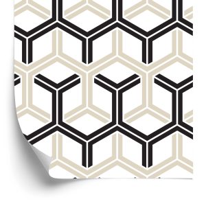 Behang Geometrisch - Zeshoeken