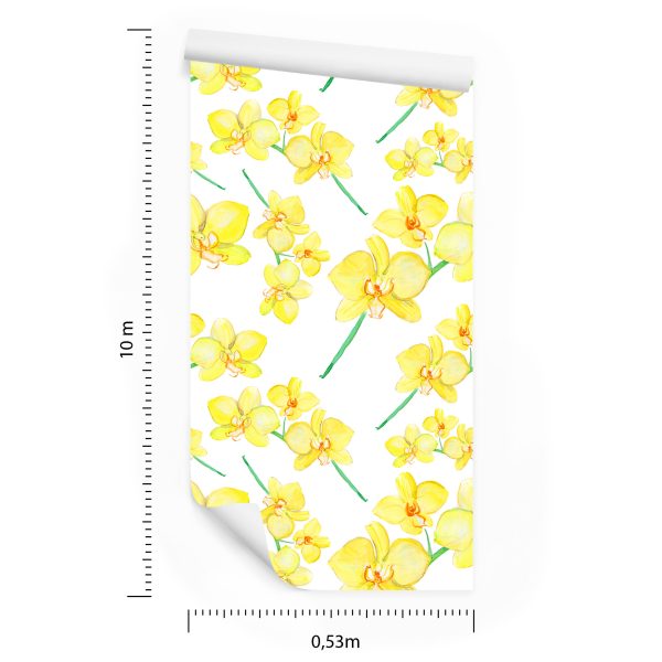 Behang Bloemen, Planten, Orchideeën, Natuur, Voor In De Woonkamer - Afbeelding 8